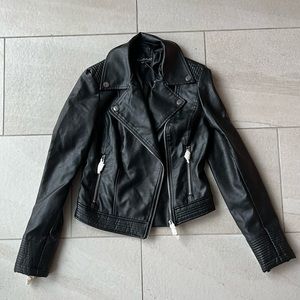 ASOS Miss Selfridge Faux Leather Biker Jacket
